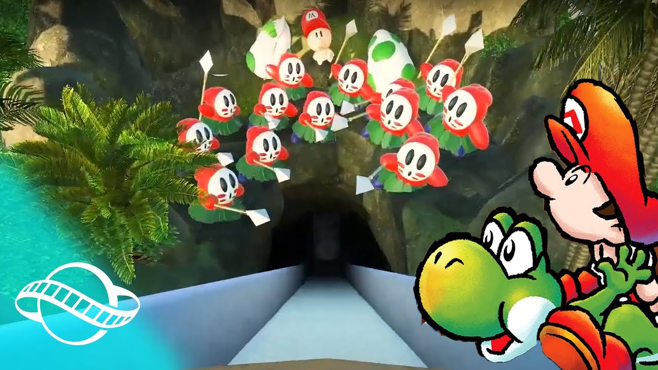 Yoshi Falls Log Flume - Yoshi's Island - Planet Coaster