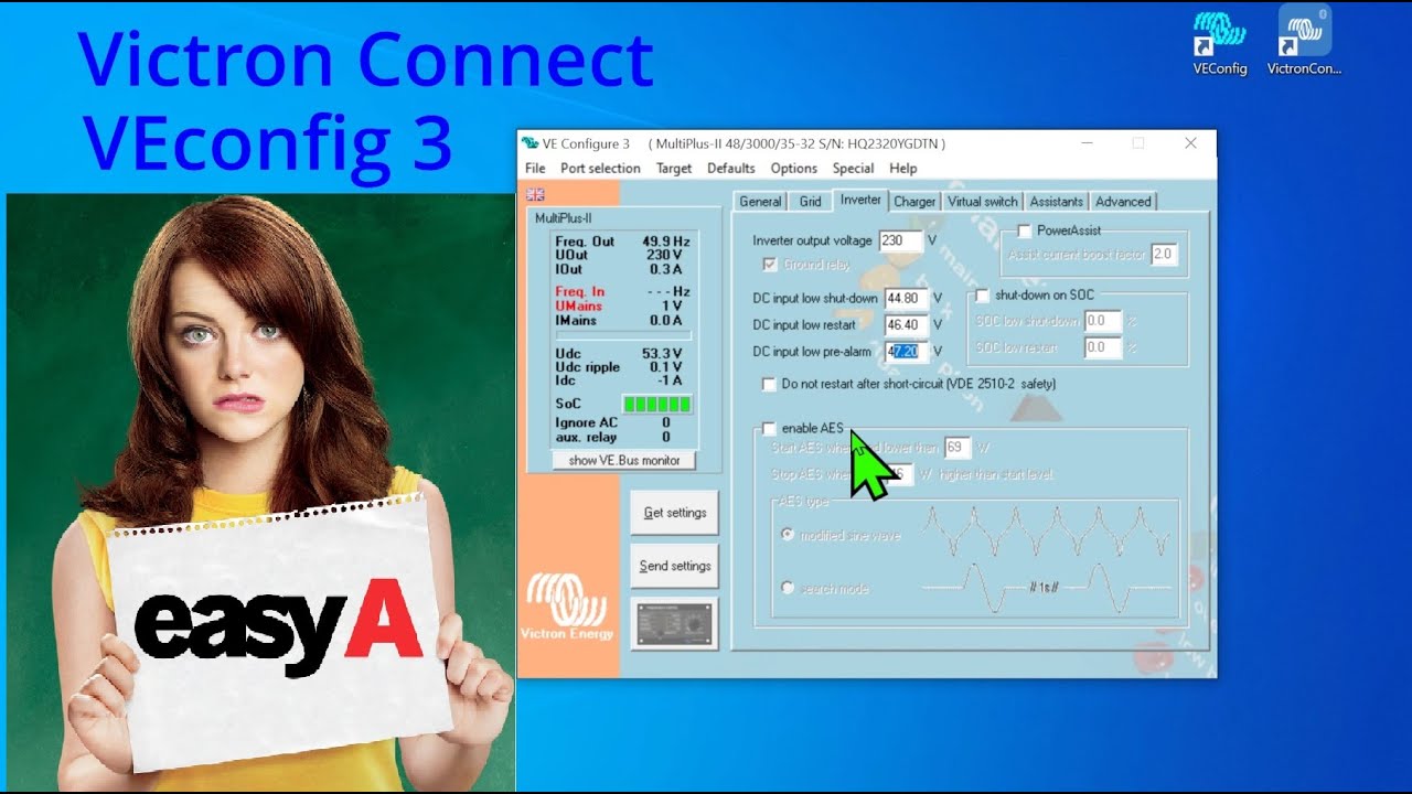 Victron Connect VEconfig seting up and clone & setup inverter  Firmware update #rh3d