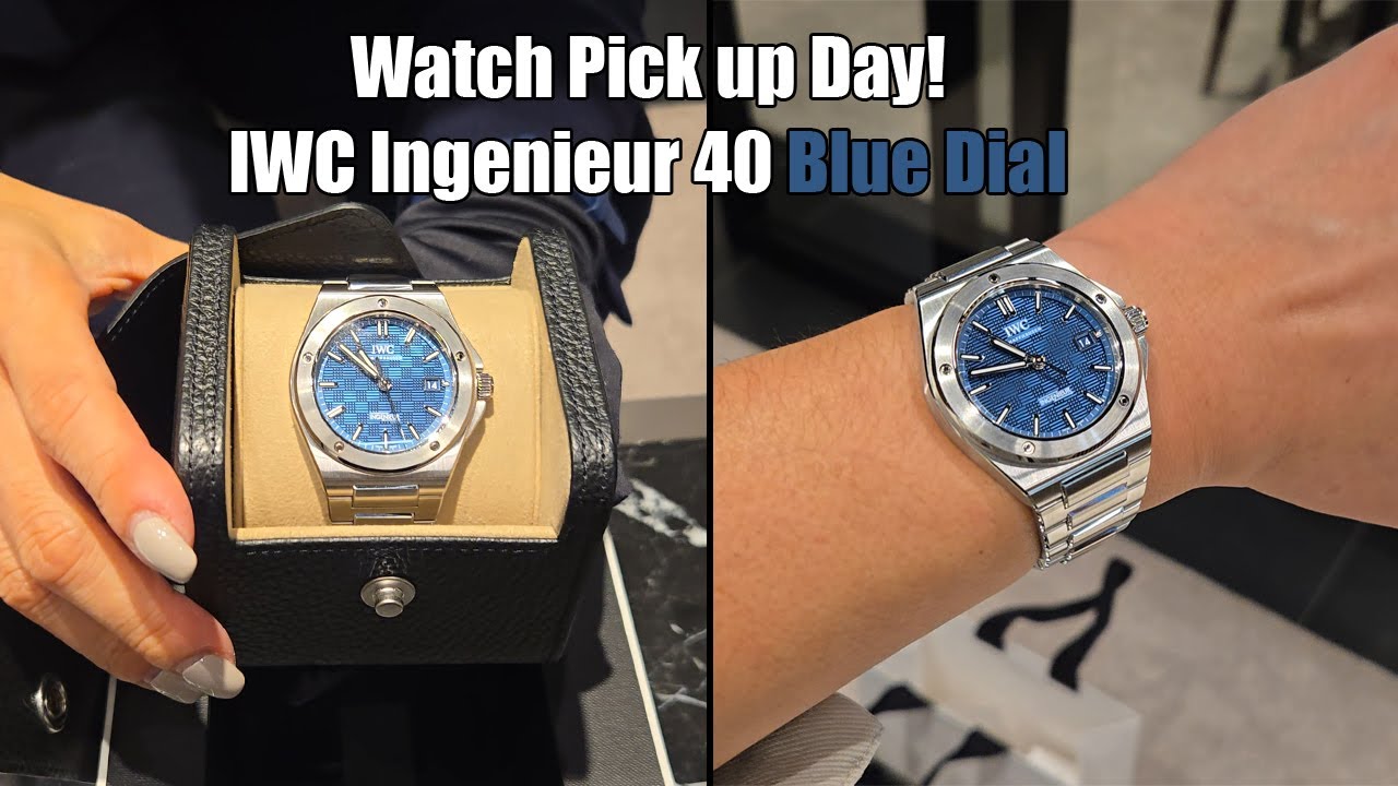 Picking up my latest watch! the IWC Ingenieur 40 Blue Dial.