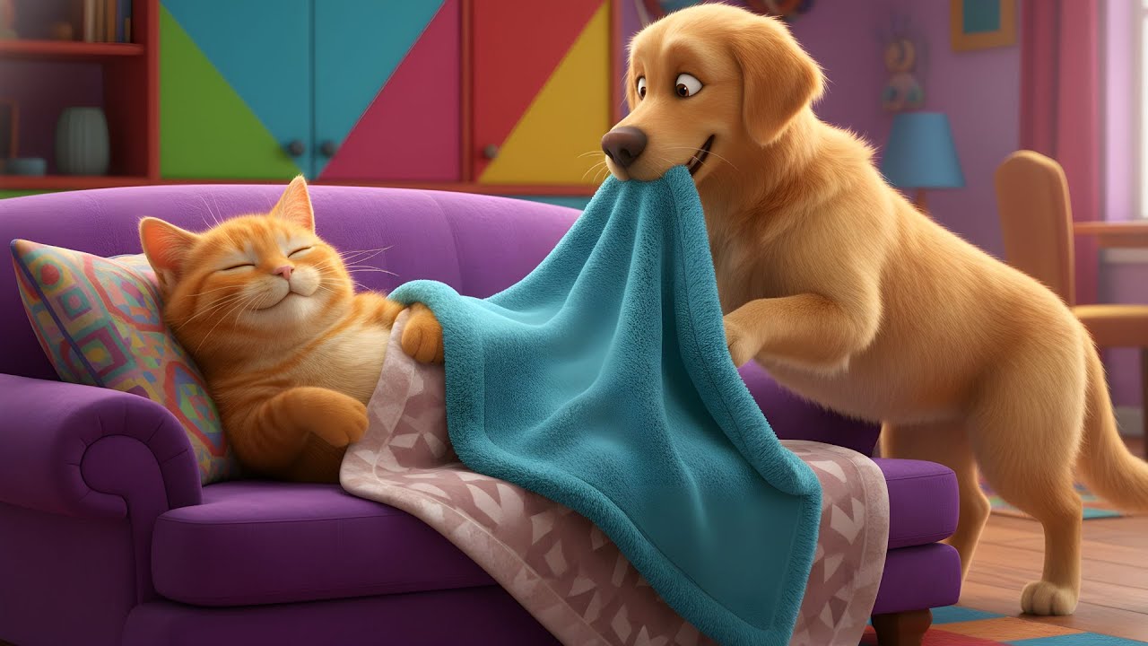 Ultimate Lazy Challenge: Can My Cat Spend the ENTIRE Day on the Sofa? | SunnySmiles Kids