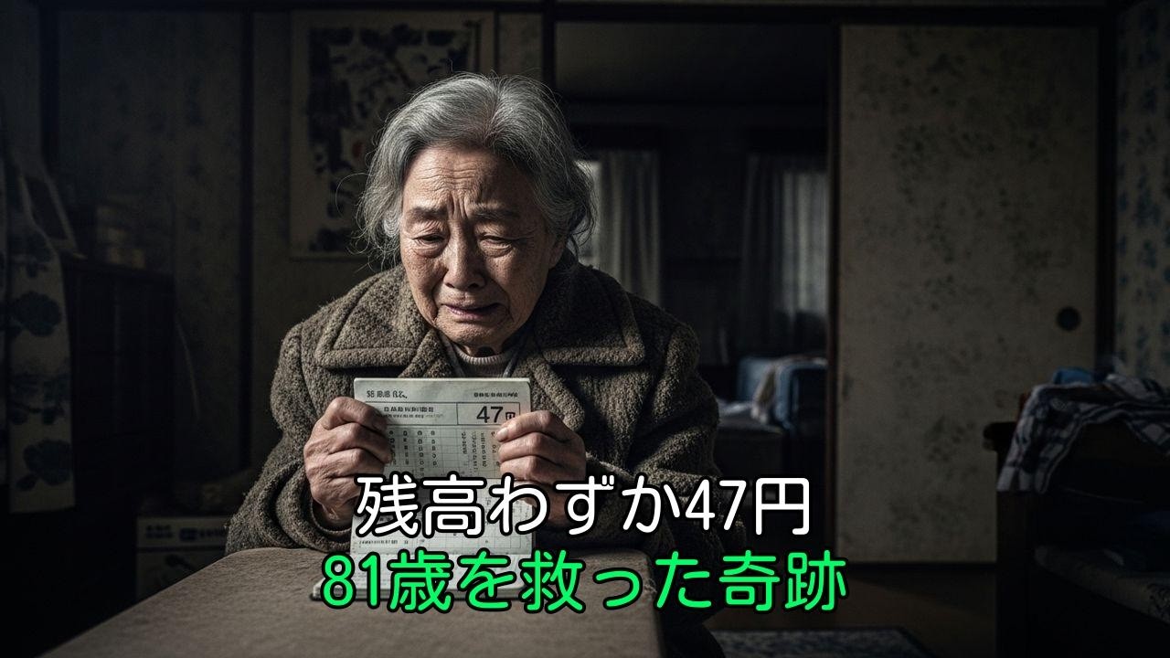 残高47円、81歳独り身の絶望。餓死寸前の彼女を救った驚愕の奇跡