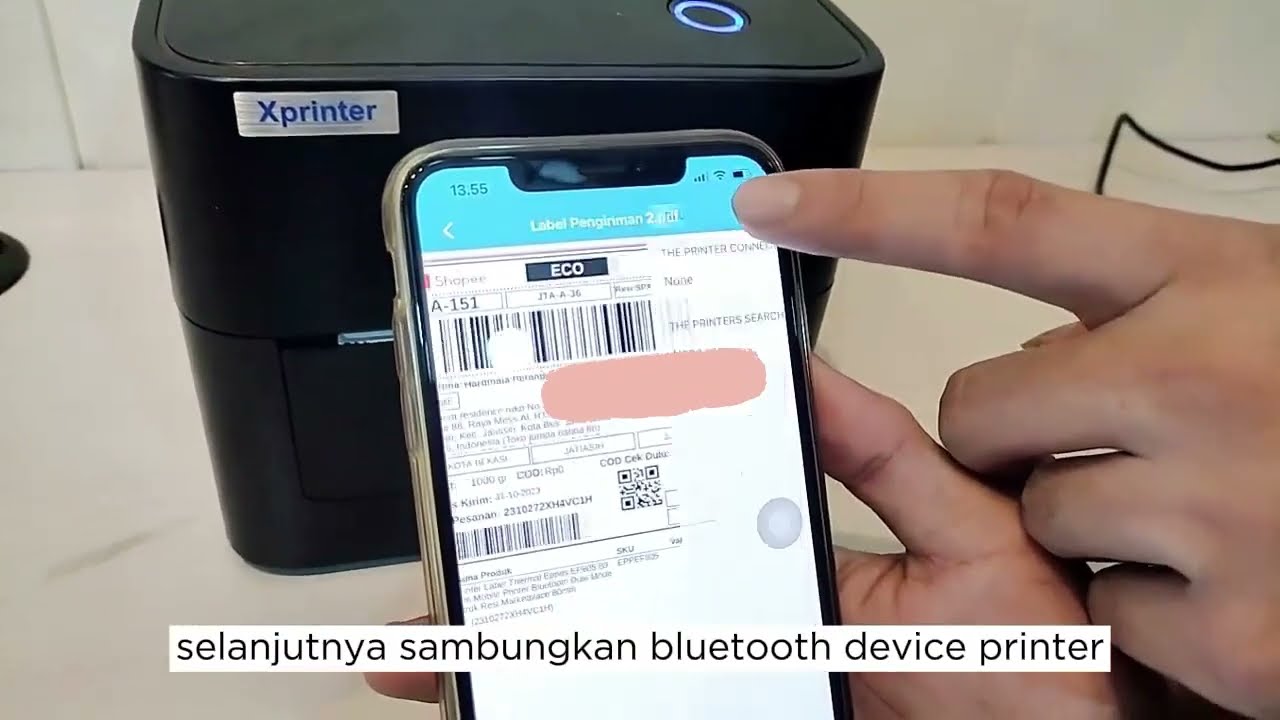 TUTORIAL PRINT RESI SHOPEE DI PRINTER XPRINTER XP 420B BLUETOOTH PAKAI HP IPHONE IOS