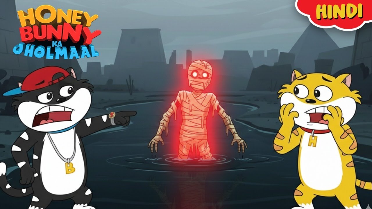 Honey Bunny ने देखा ब्लैक रिवर से निकली ममी | New Gags  In Hindi | Kids Show | Funny Video