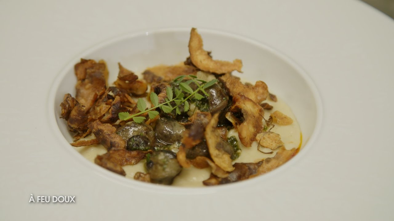 Escargots, topinambours et sauce tomate
