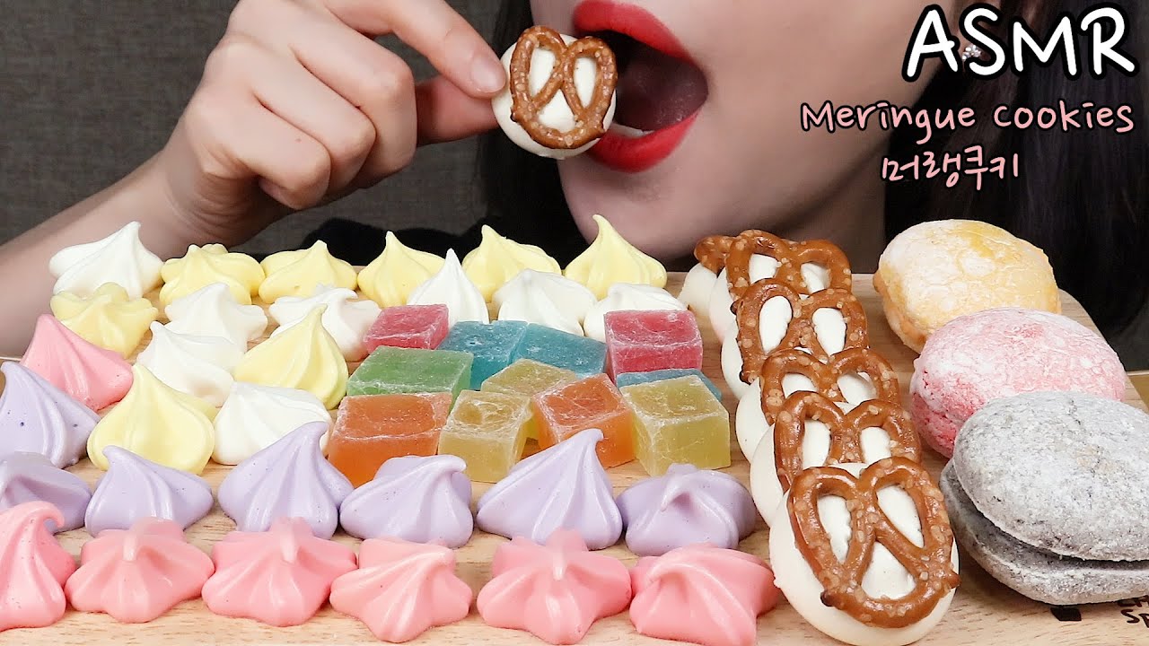[ASMR] 머랭쿠키, 프레첼 !! 🥨 달콤함의 끝판왕 ~ ♡ /Meringue Cookies, Candy MUKBANG EATING REALSOUNDS (No Talking)