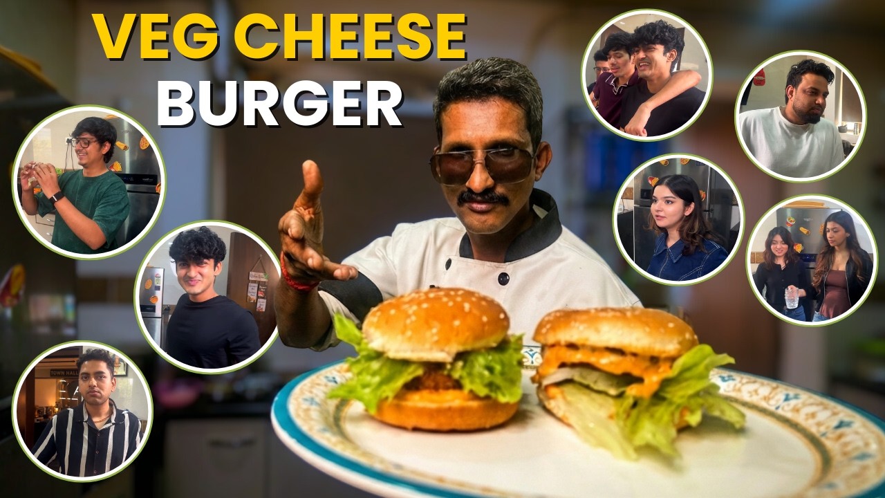 Fully Homemade VEG BURGER Recipe! 🍔😍 | Bun to Patty Made from Scratch | Chef Harish Ji