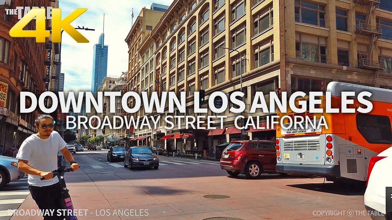LOS ANGELES - Broadway Street, Downtown Los Angeles, California, USA, Travel, 4K UHD
