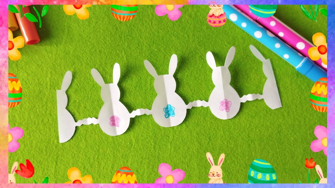 🐣🌺 Cómo hacer un adorno fácil para Pascua con un papel| Paso a paso