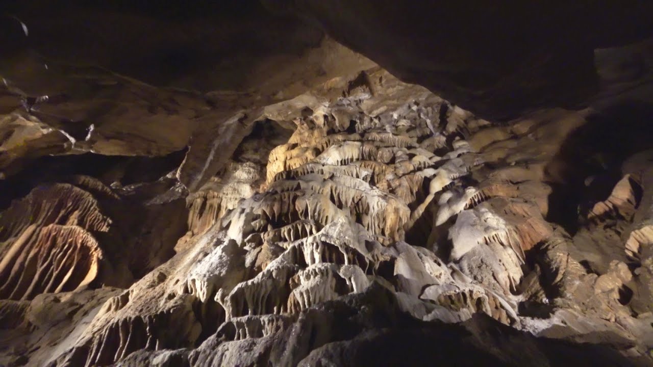 A beautiful stalactite cave - the 'Frozen Waterfall'