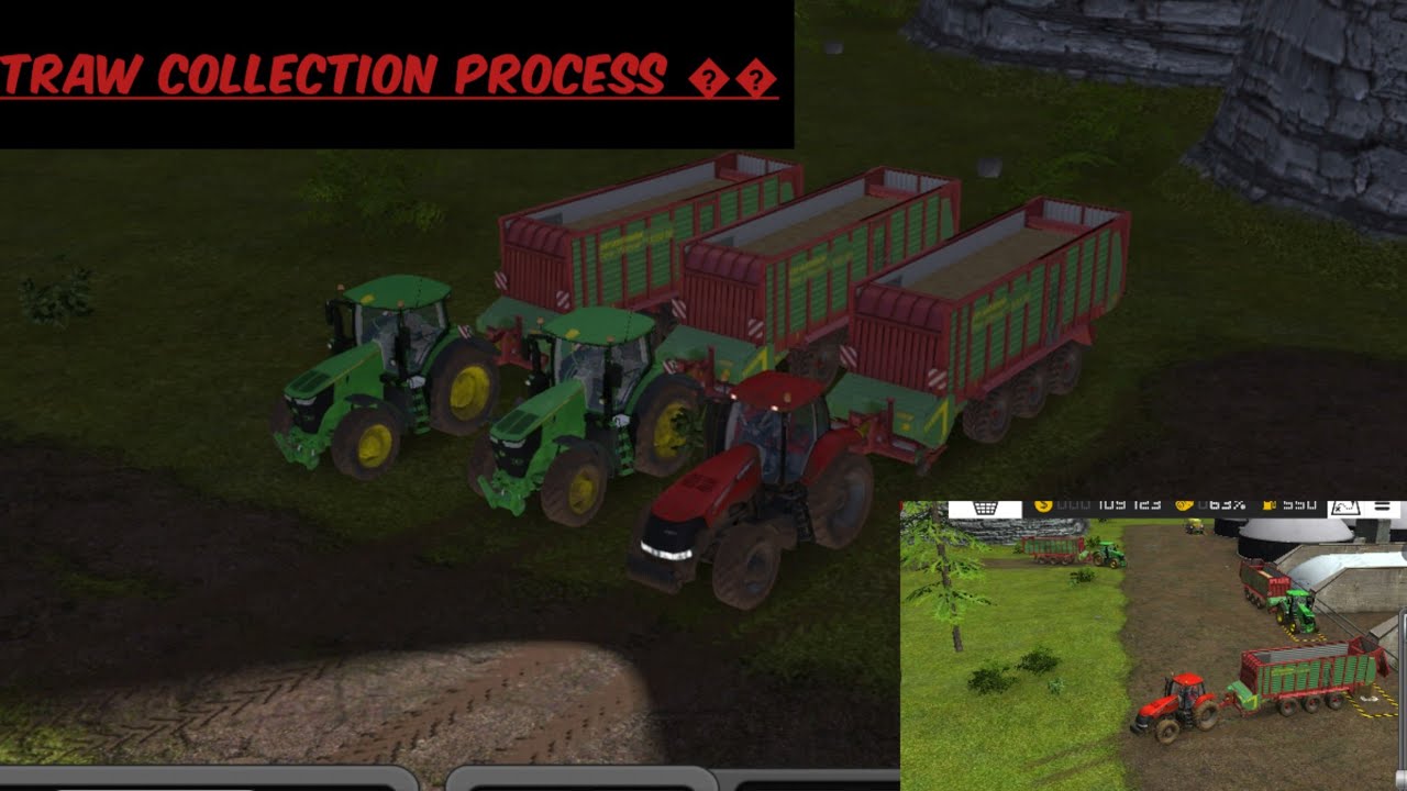 Straw collecting process in fs 16 gameplay #fs16 #shorts #gaming 
