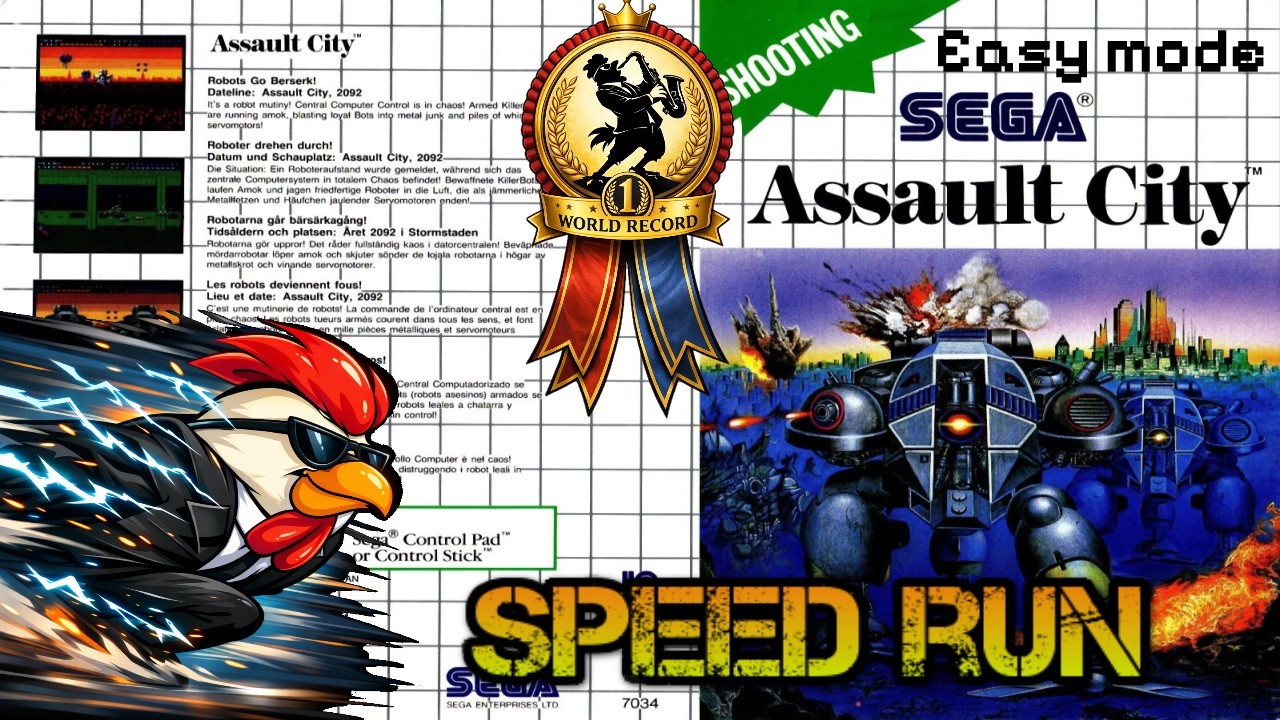 SMS Assault City Speedrun - Any% Easy mode - WORLD RECORD! - 25min 20sec