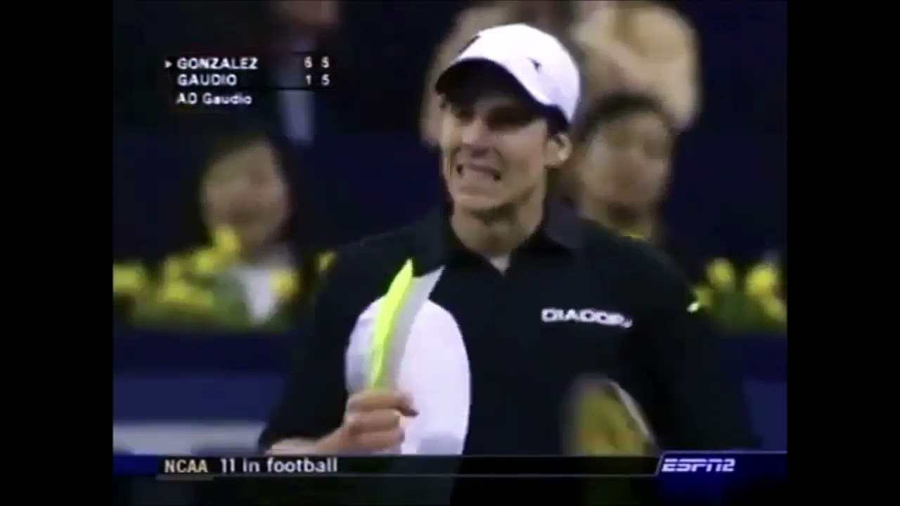 Gonzalez vs Gaudio Shanghai Masters 2005 Highlights