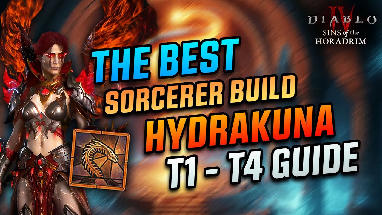 Лучший билд сорка HYDRAKuna T1-T4 EASY - S9 Diablo 4
