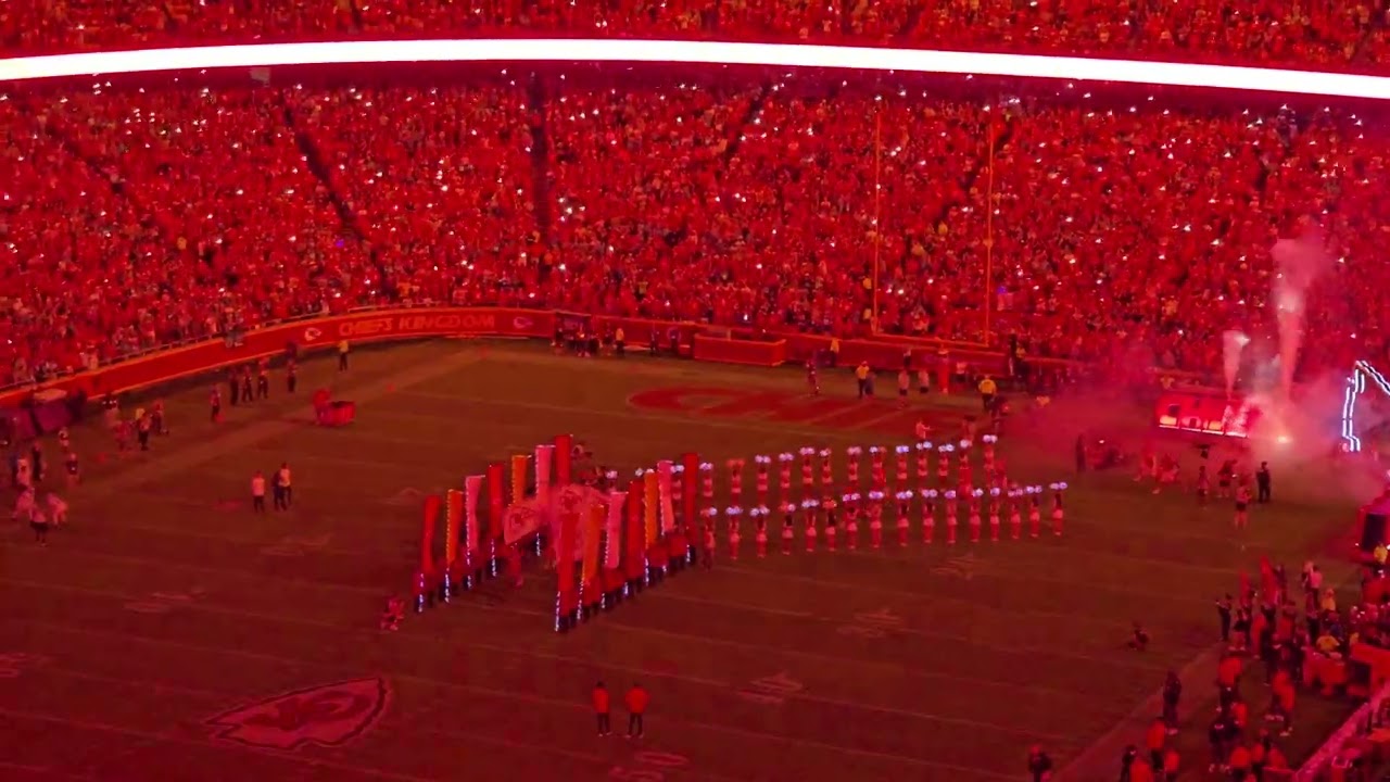 Kansas City Chiefs vs Detroit Lions player introductions.  October 12th, 2025