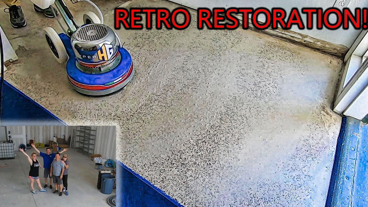 TERRAZZO FLOOR GETS DEEP SCRUB AND POLISH! // Moving into our new warehouse! Rug Shop build?