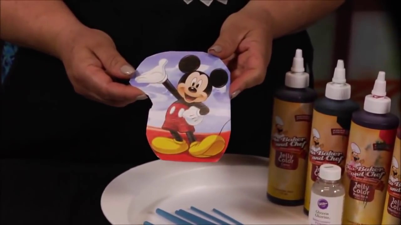 Gelatina de MICKEY MOUSE Pintada a Mano