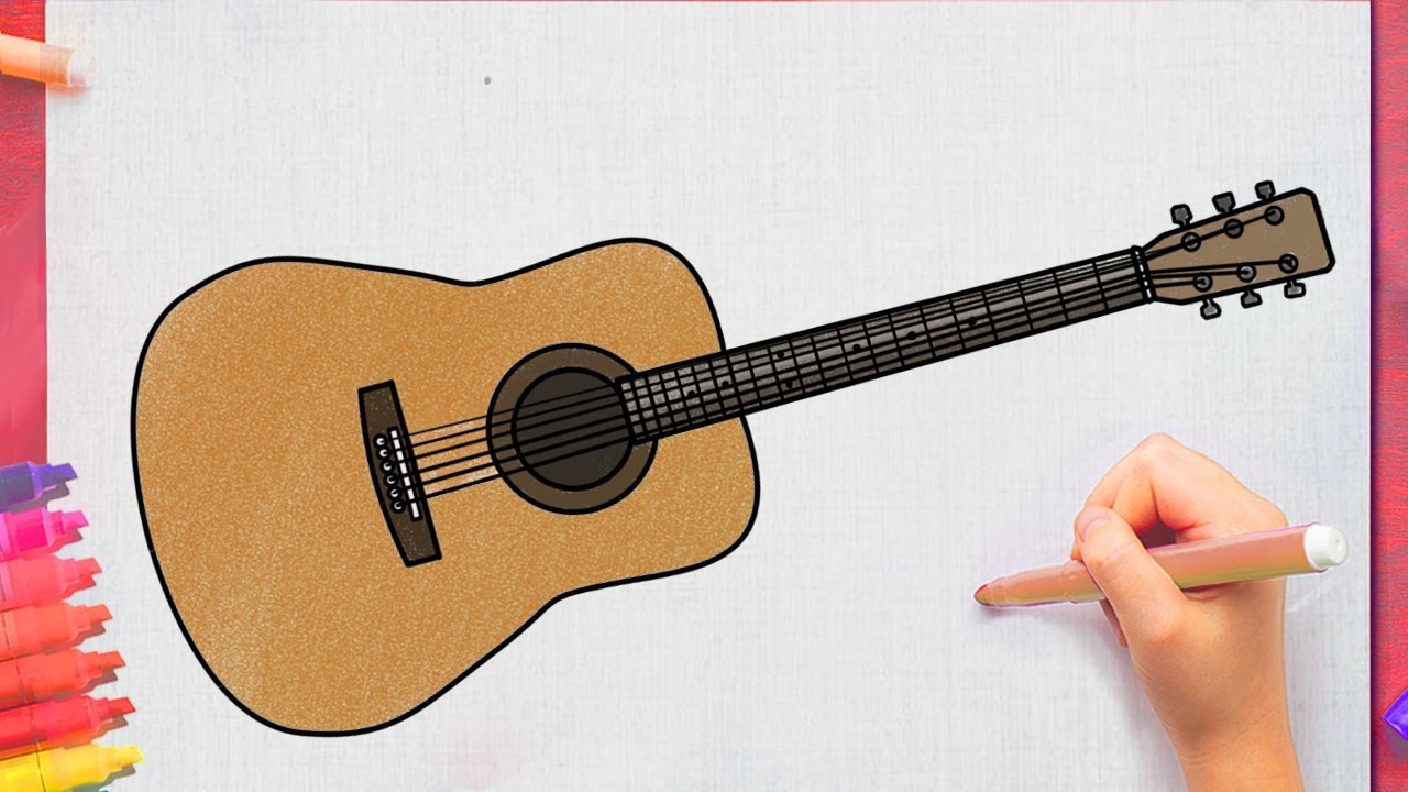 COMMENT DESSINER UNE GUITARE FACILE