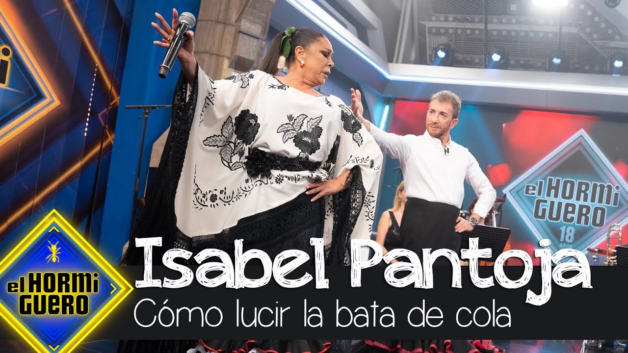 Isabel Pantoja enseña cómo lucir la bata de cola a Pablo Motos - El Hormiguero