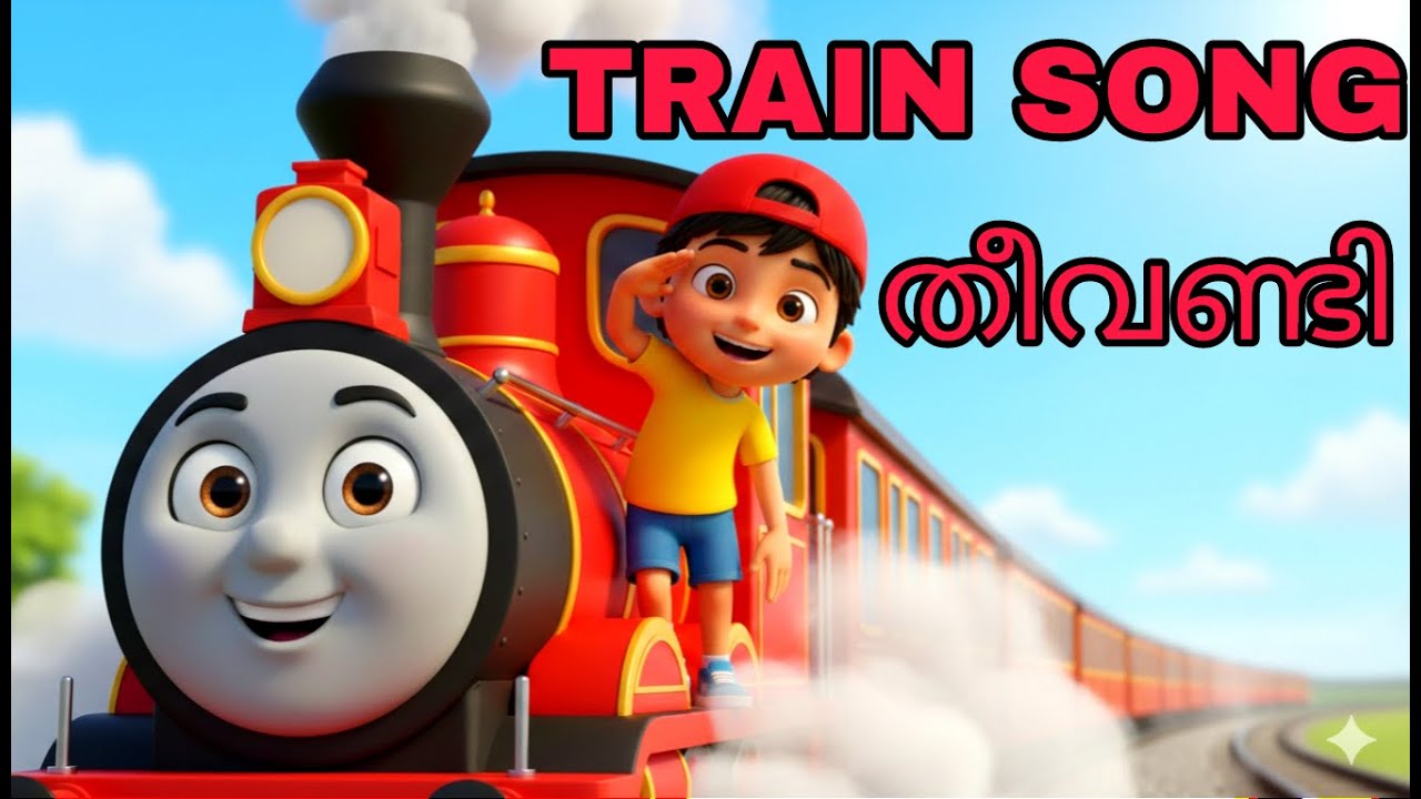 Train Song Malayalam | തീവണ്ടി പാട്ട് | Nursery Rhymes for Kids | Animal Songs