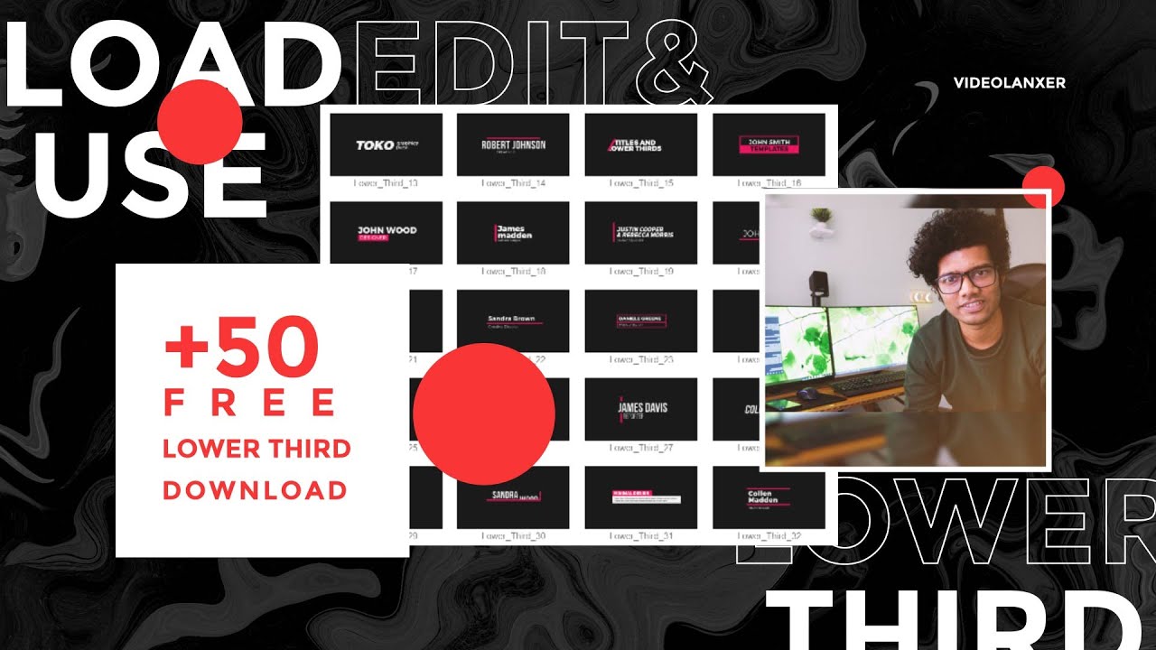 +50 Free lower thirds for Premier Pro users || Step by Step guide || Modifying Premier composer