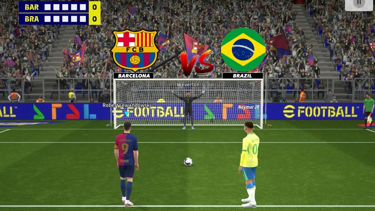 FC BARCELONA VS  BRAZIL PENALTY SHOOTOUT | FCB VS BRA MATCH | NEYMAR VS LAMINE