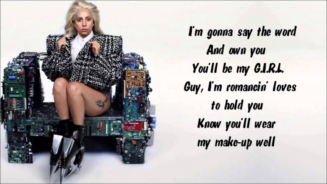 Lady Gaga - G.U.Y Karaoke / Instrumental with lyrics on screen