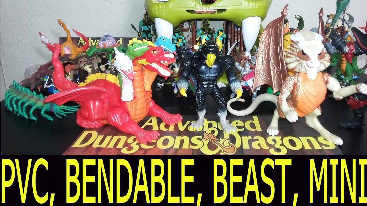 RETRO-WED: LJN AD&D WEEK-DAY 3: BEASTS, PVC, BENDABLES, MINIS 1983 1984 DUNGEONS AND DRAGONS