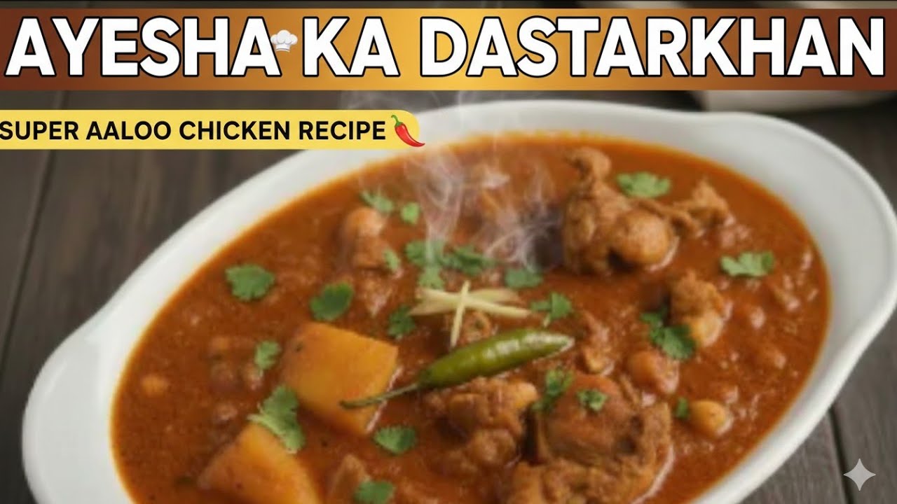 Aloo Chicken Recipe By Ayesha ka Dastarkhan 👩‍🍳 | آلو چکن بنانے کا طریقہ | Yummy Dinner Recipe |