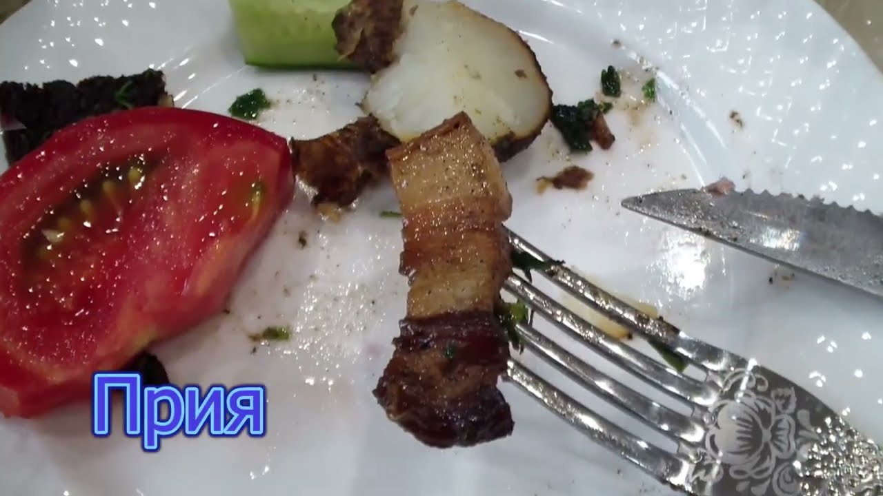 молодая картошка на сале
