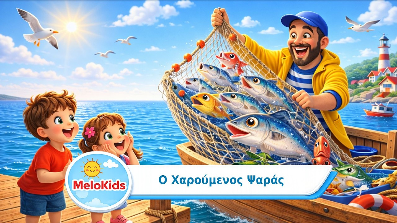Ο Ψαράς και τα Ψαράκια 🐟 | Παιδικό Τραγούδι | Melokids