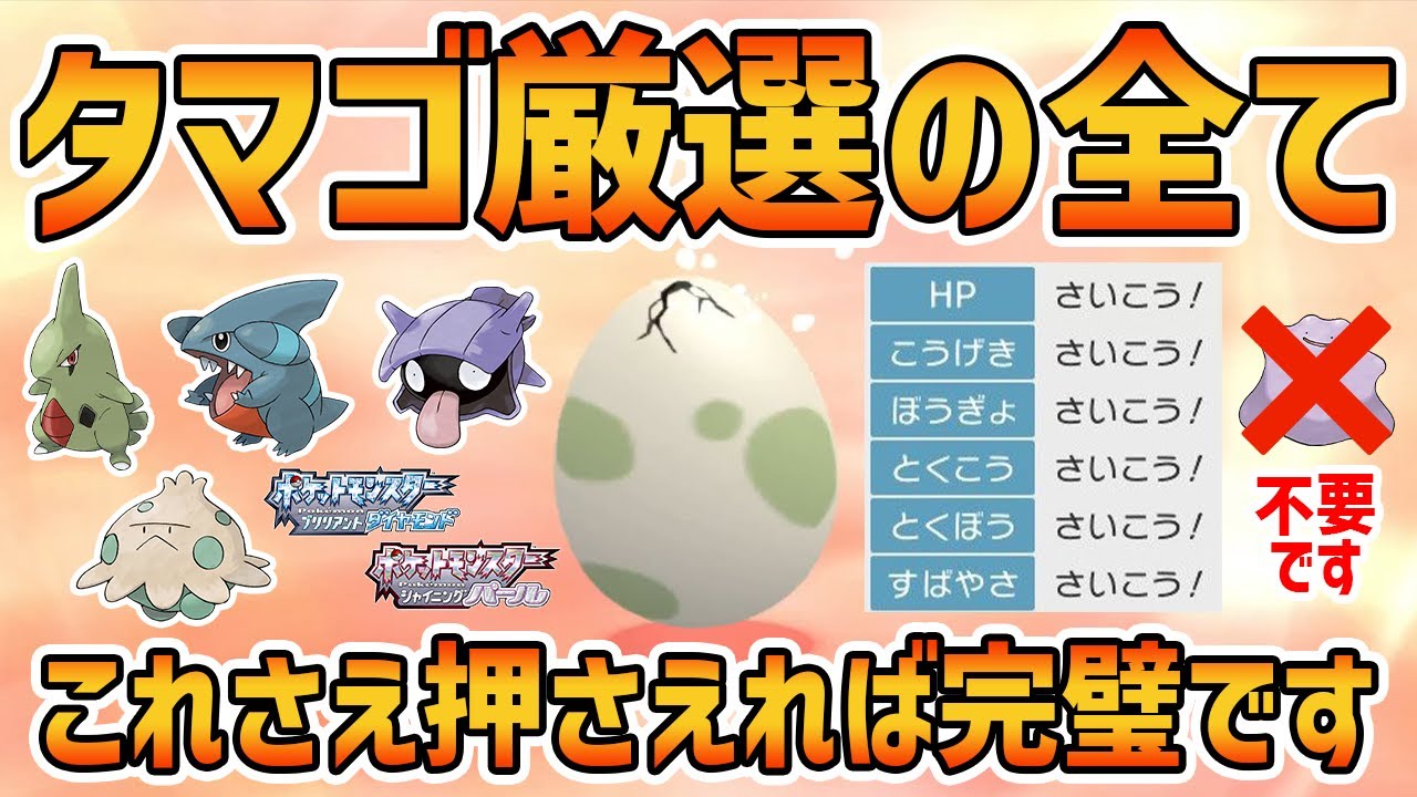 【ダイパリメイク】メタモン不要！最高効率のタマゴ厳選方法を最も詳しく解説します【最新版】【ポケモンBDSP】