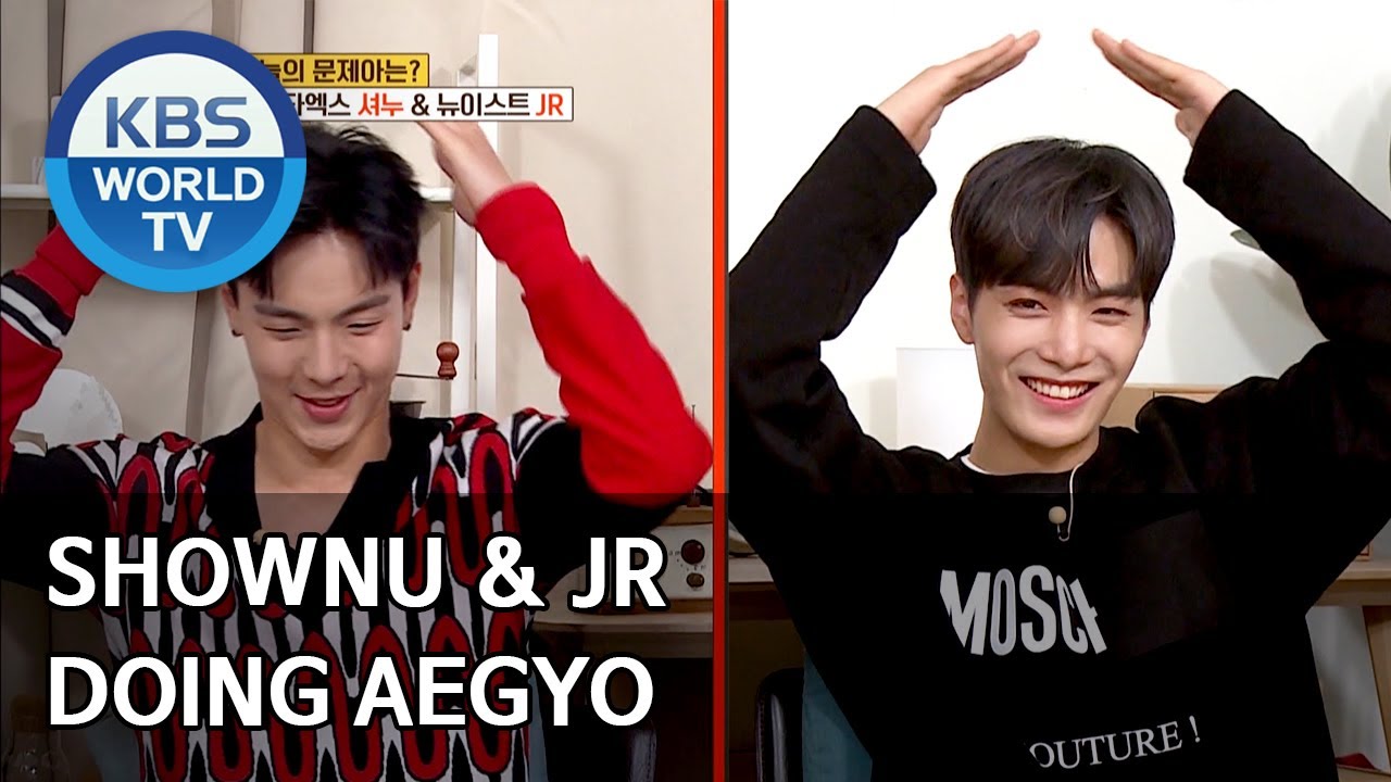 Shownu & JR doing aegyo [Problem Child in House/2020.06.08]