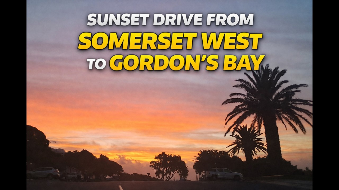 Sunset Drive from Somerset West to Gordon's Bay, Western Cape, South Africa