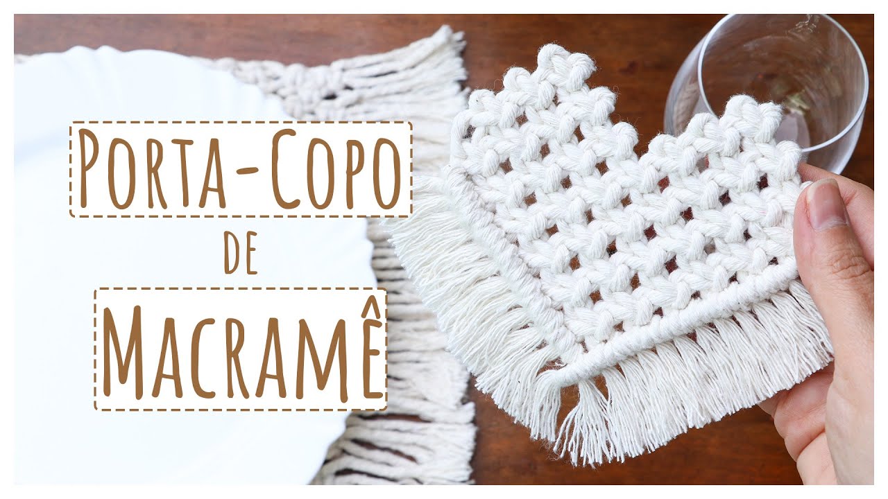 ❤️ Porta-Copo de Coração em Macramê — Um Charme Artesanal para Seus Momentos à Mesa! ❤️