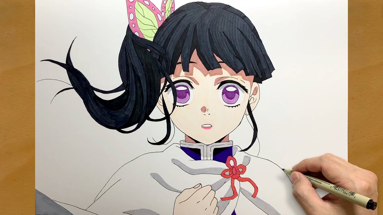 How to draw Kanao Tsuyuri from Demon Slayer | step by step | Kanao | draw anime