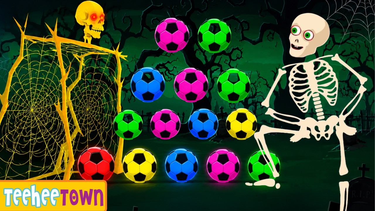 Five Skeletons Sports World Cup 2026 - Halloween Soccer Championship Song For Kids | Teehee Town