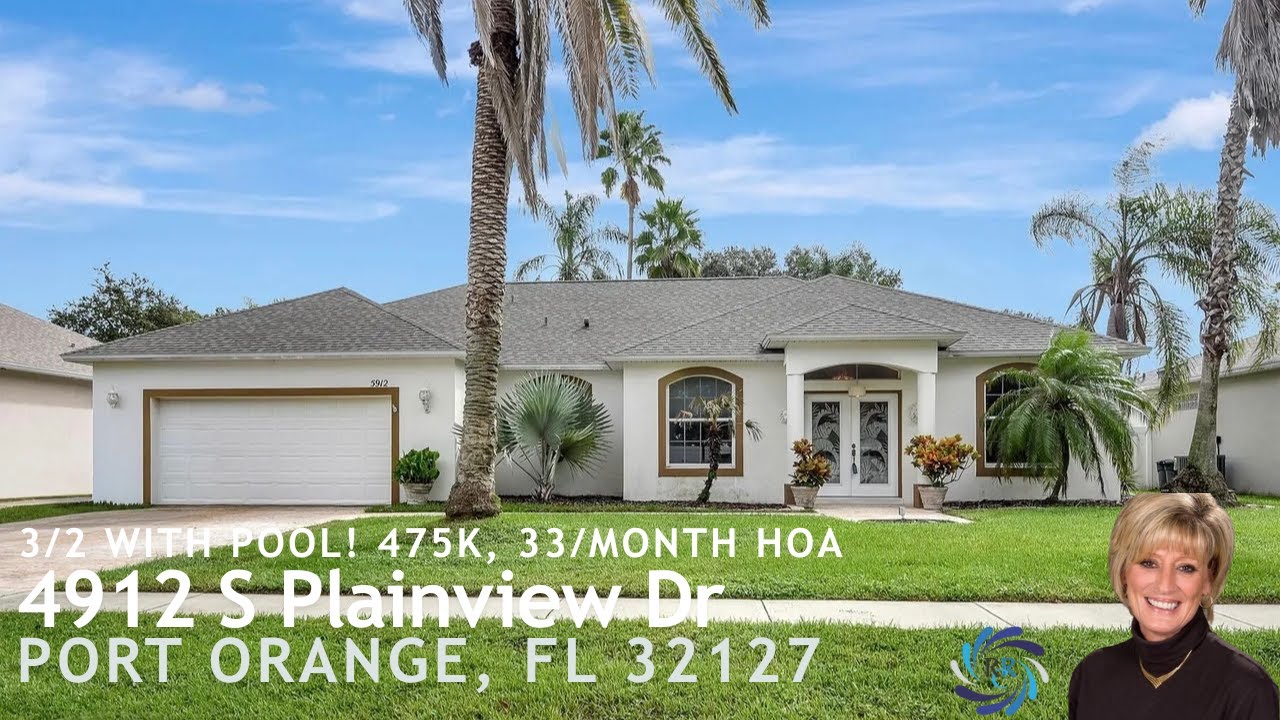 HOME FOR SALE PORT ORANGE FLORIDA! 5912 S Plainview Dr Port Orange FL 32127 3/2 with POOL! 