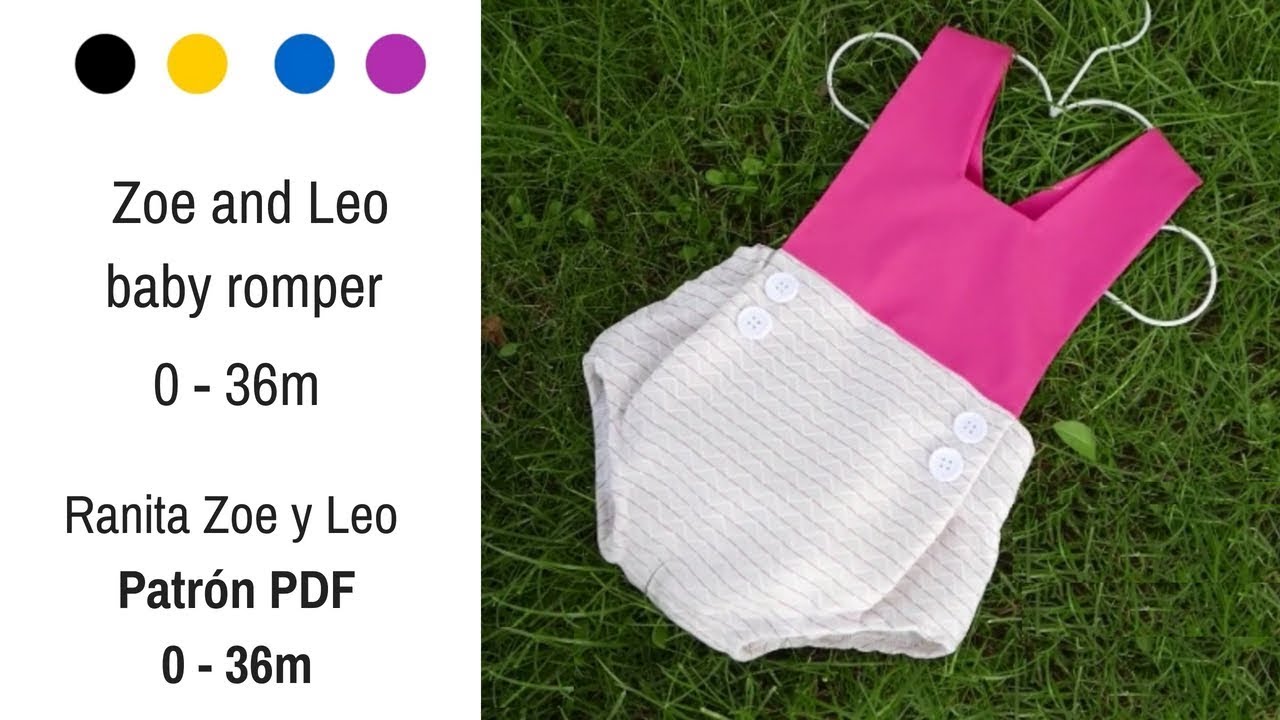 Ranita para bebé Zoe y Leo Patrón PDF , tallas 0m - 36m