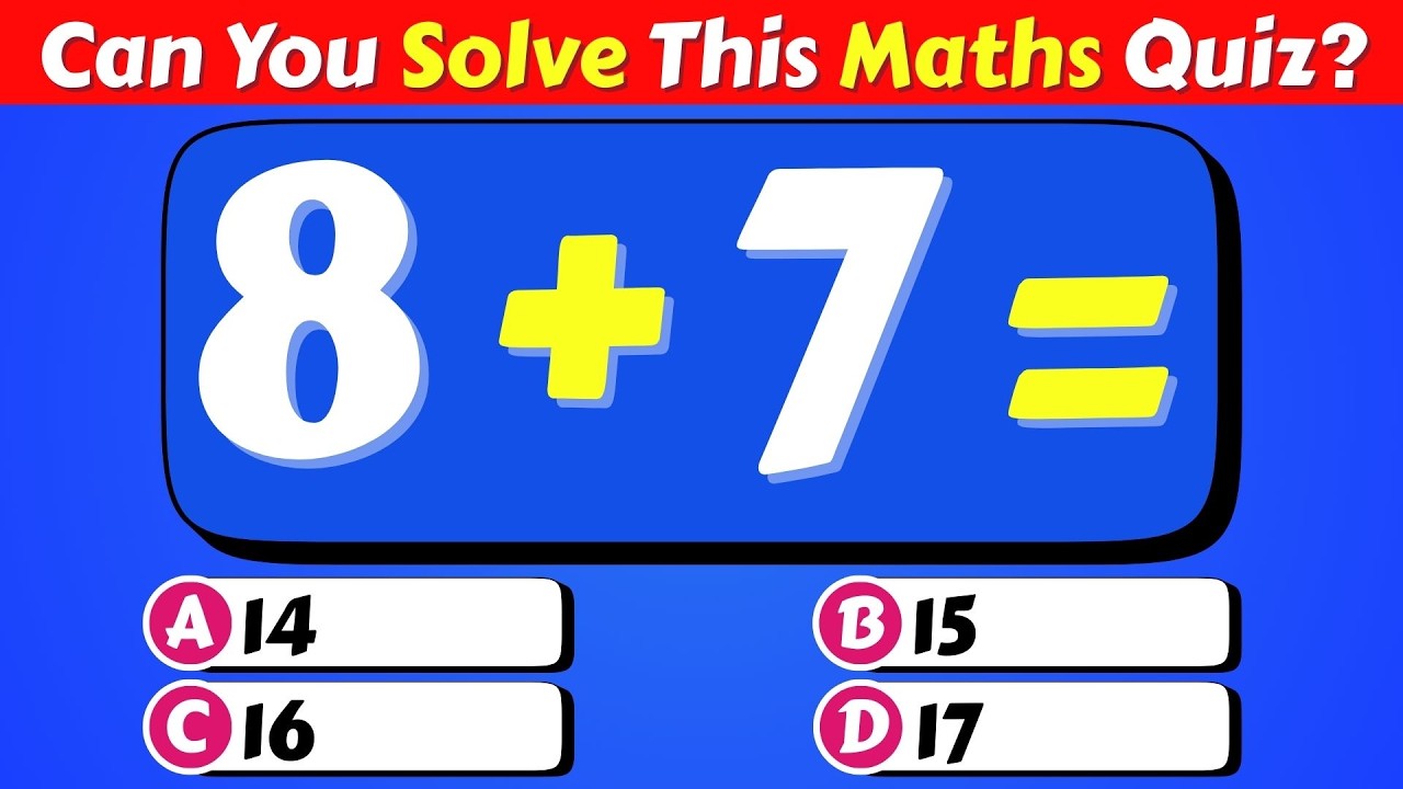 Can You Solve This Maths Quiz? 🎯🔥 | 50 Basic Calculation Questions | Test Your Speed & Accuracy