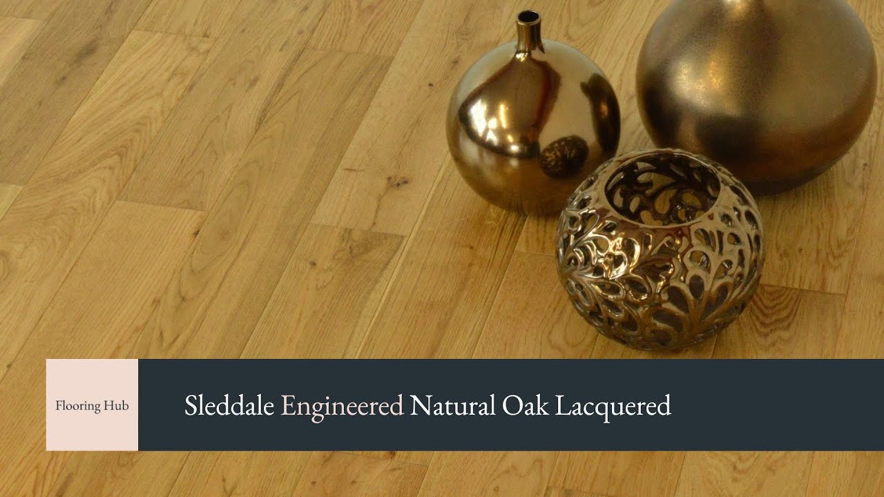 Sleddale Engineered Natural Oak Lacquered 110mm x 143mm Wood Flooring