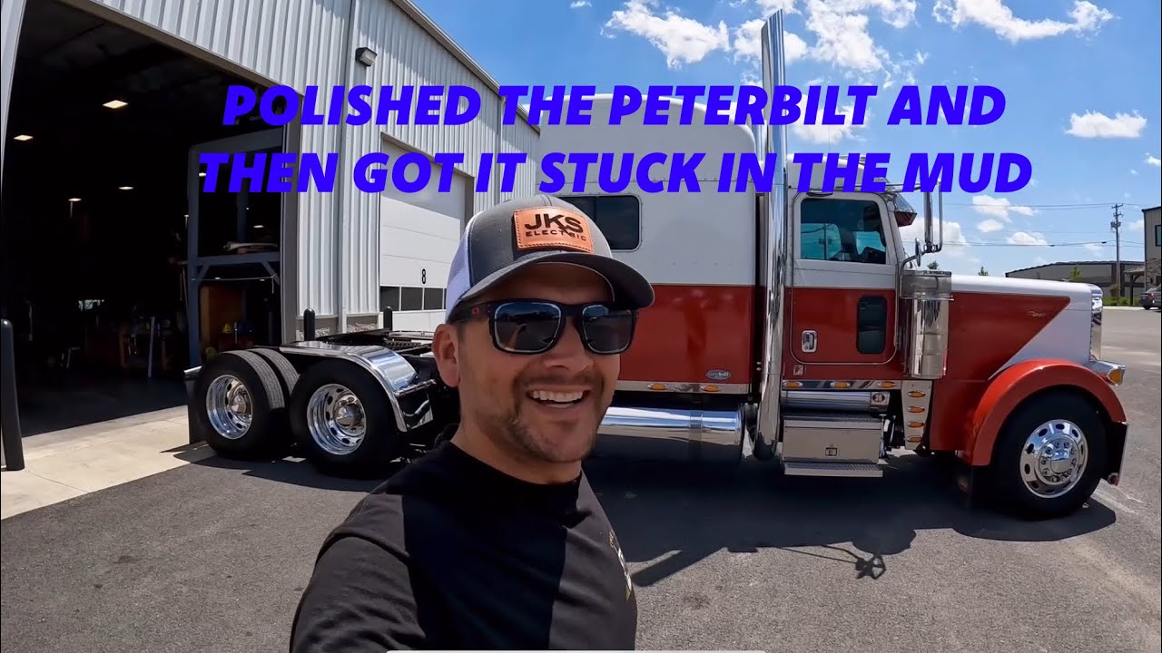 Got the Peterbilt stuck in the mud ,  Gettysburg To Maryland 🇺🇸