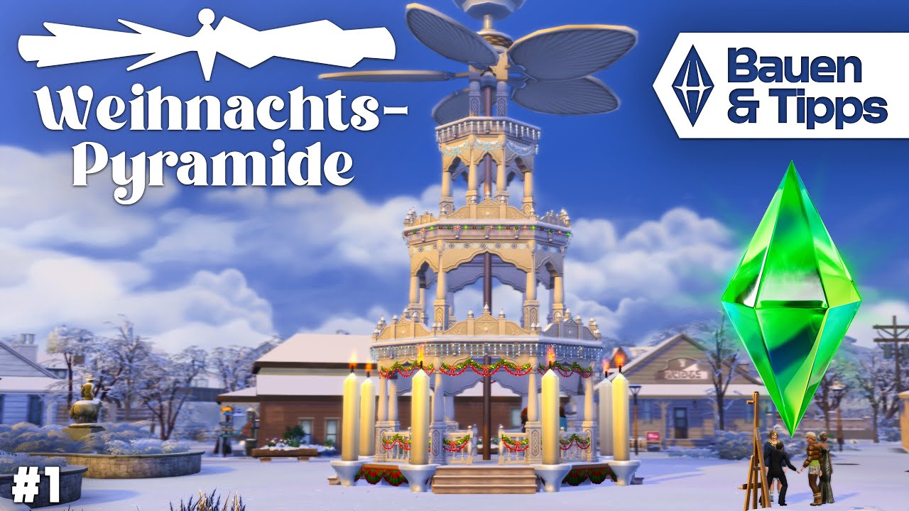 Grundriss: Weihnachts-Pyramide bauen in Die Sims 4 💚 #1 (deutsch)