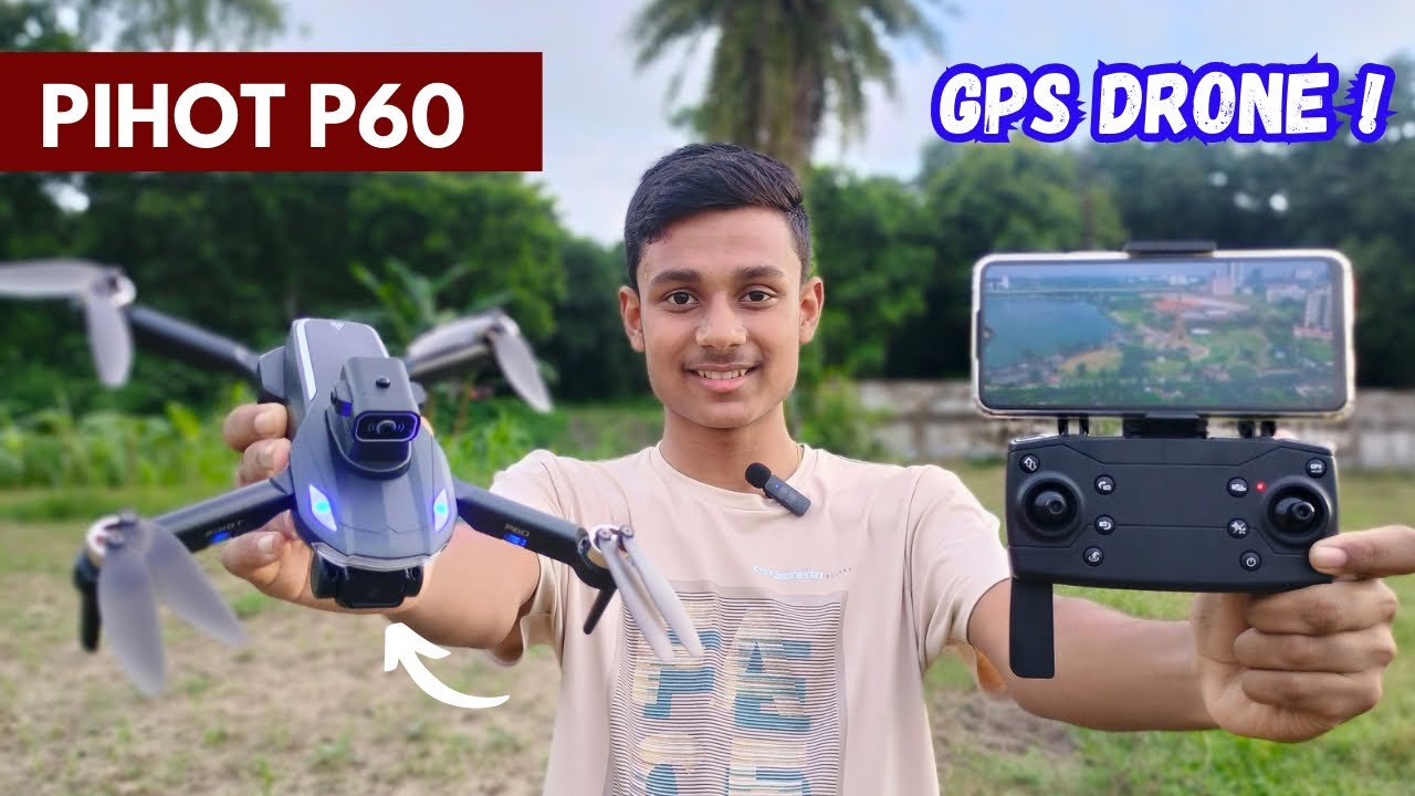 PIHOT P60 GPS DRONE WITH BRUSHLESS MOTORS & EAC CAMERA 🔥
