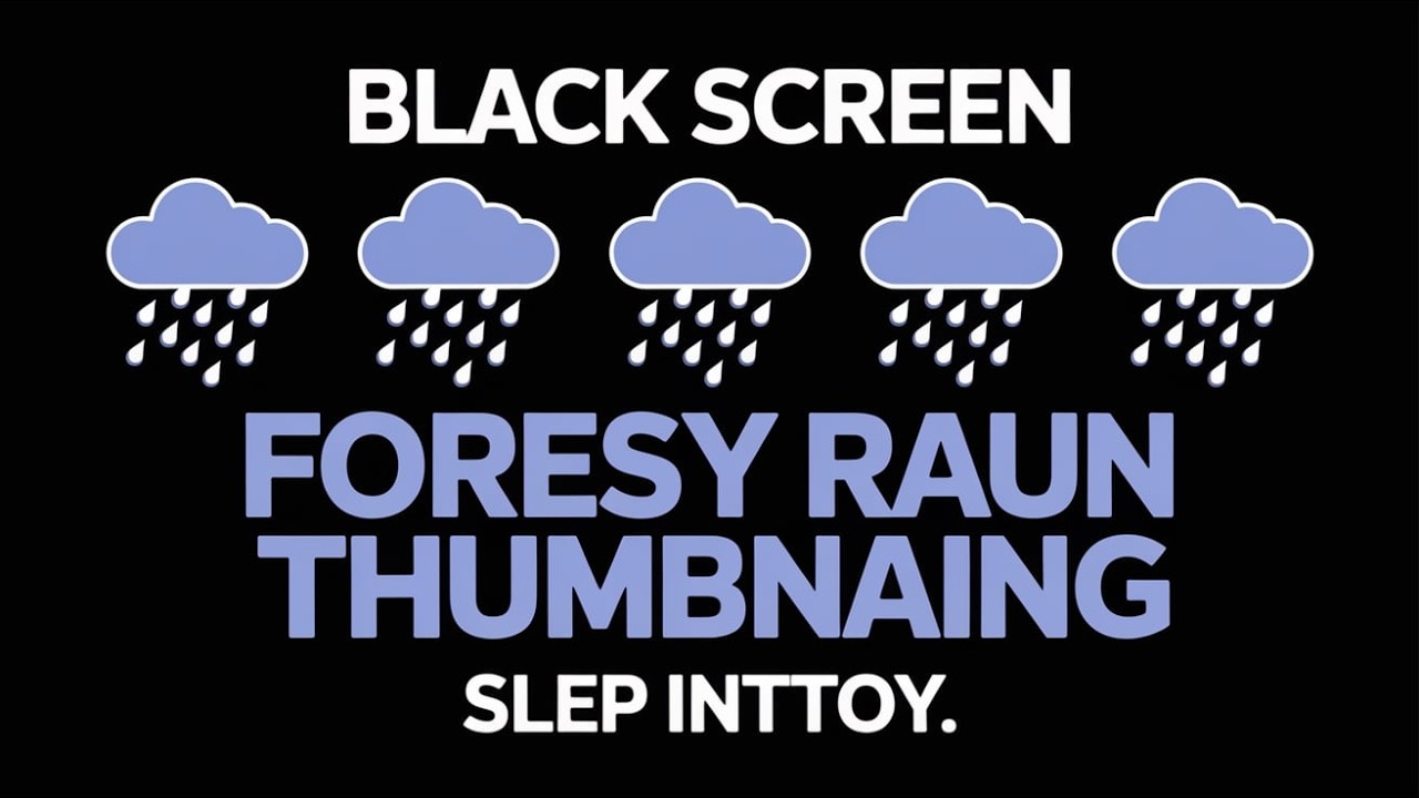 BLACK SCREEN Heavy Rain and Thunder Sounds for Full Night Sleep and Total Relaxation 2