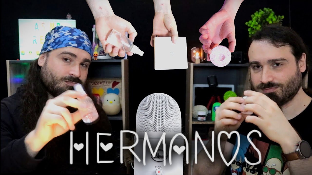 ASMR CON MI HERMANO | DOBLE RELAJACION SENSORIAL PARA SENTIR MUCHA PAZ | TAPPING | AGUA | MANOS