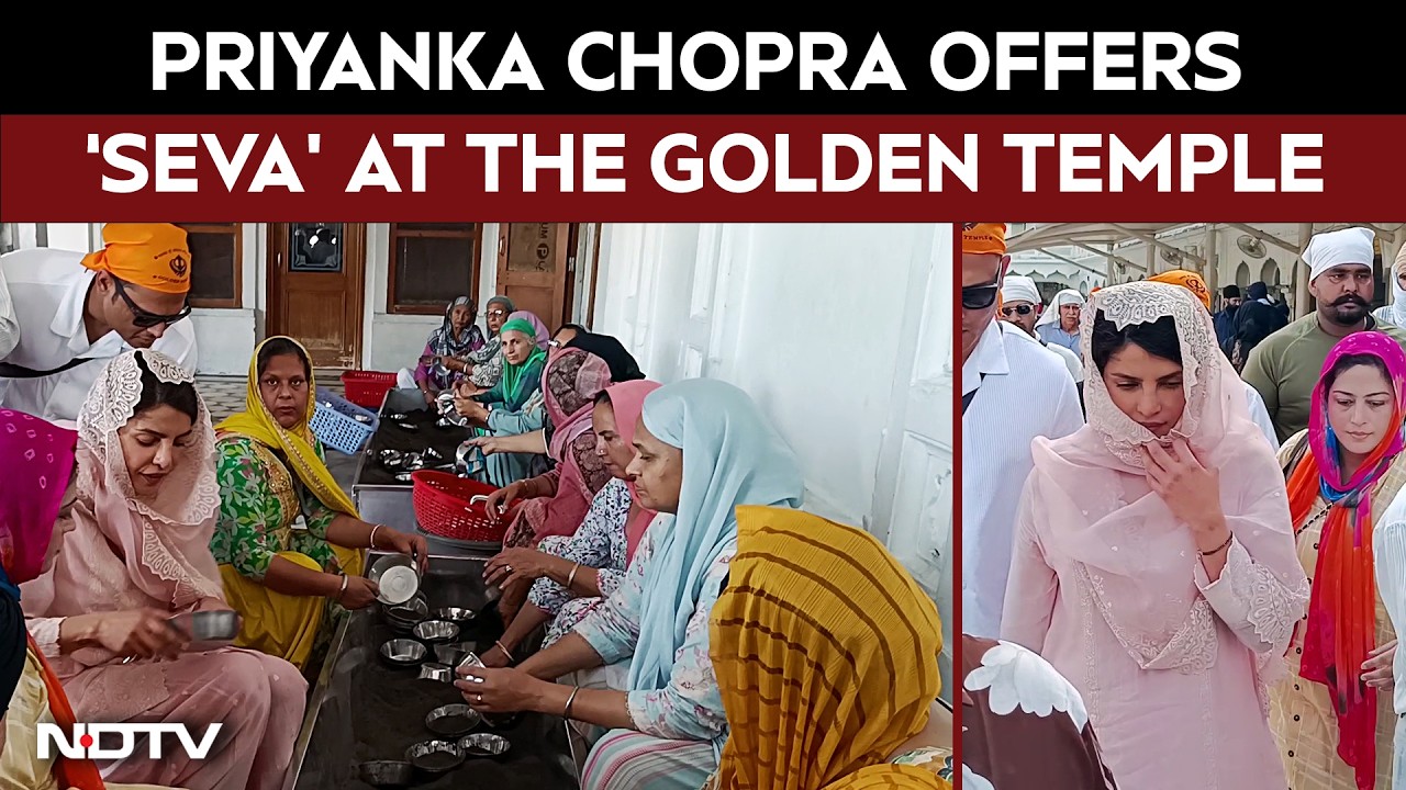 Priyanka Chopra News | Bollywood Actor Priyanka Chopra Offers 'Seva' At Amritsar's Golden Temple