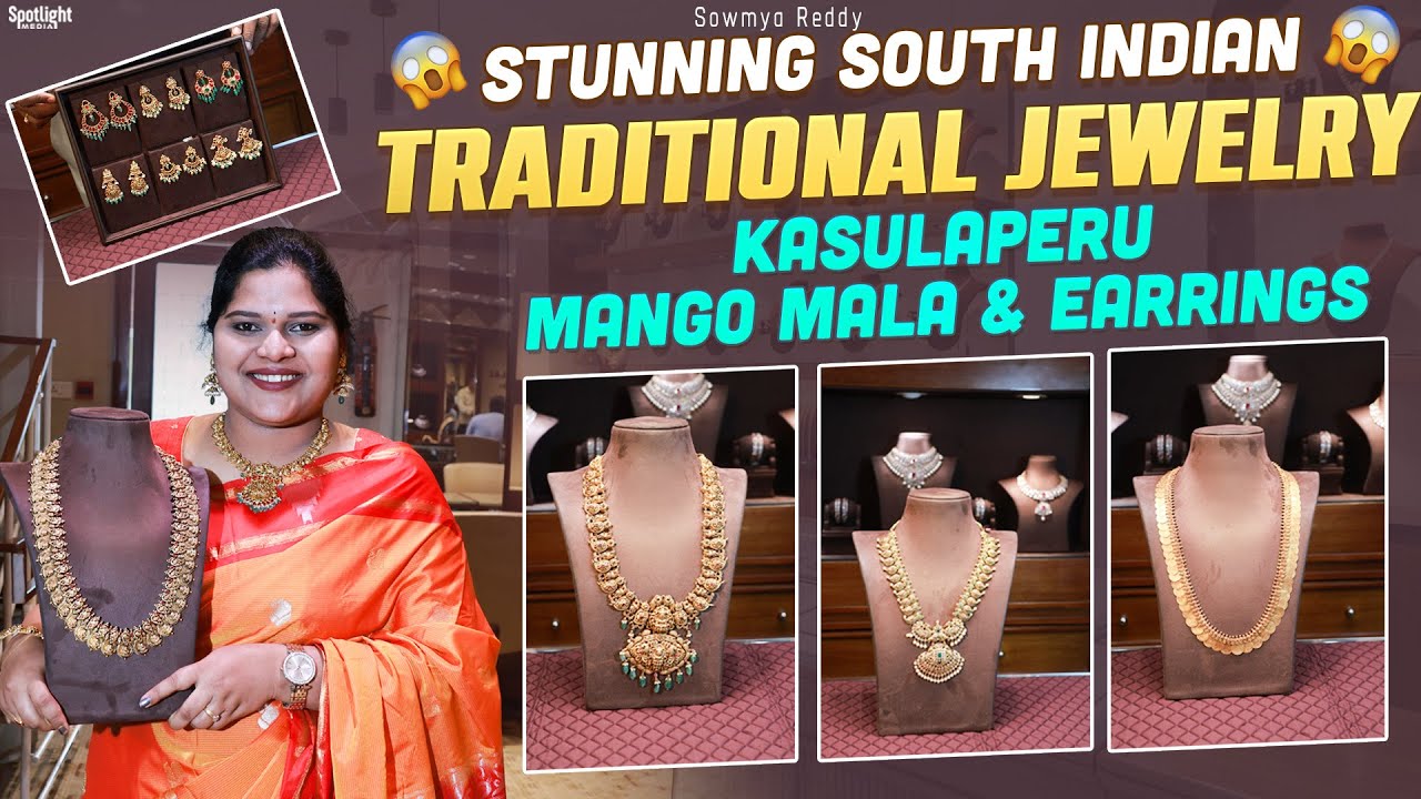 STUNNING South Indian Bridal Jewelry: Nakshi Haralu, Kasu & Mango Mala | Traditional Gold Treasures