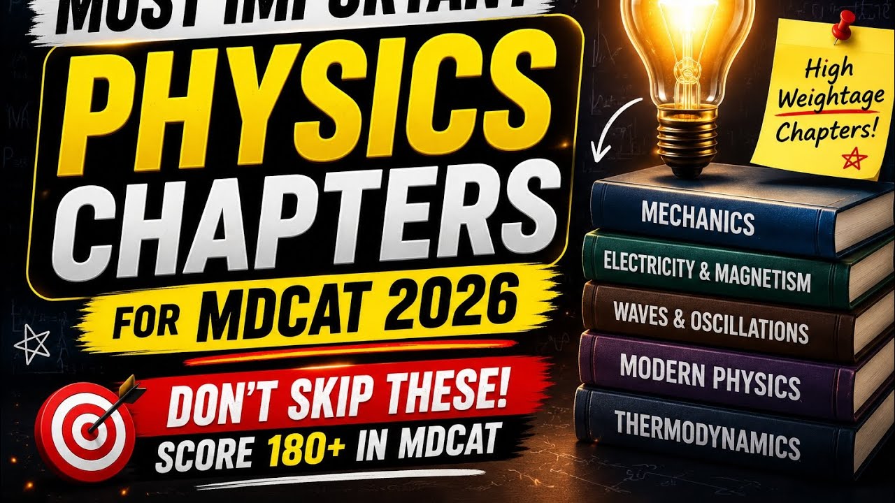 Most Important Physics Chapters for MDCAT 2026 | Study These First! 🔥