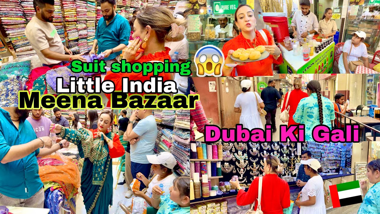 ❗️Suit Shopping in Dubai🇦🇪 Meena Bazar Little India 🇮🇳 this man took us in gali’s i was so afraid😱