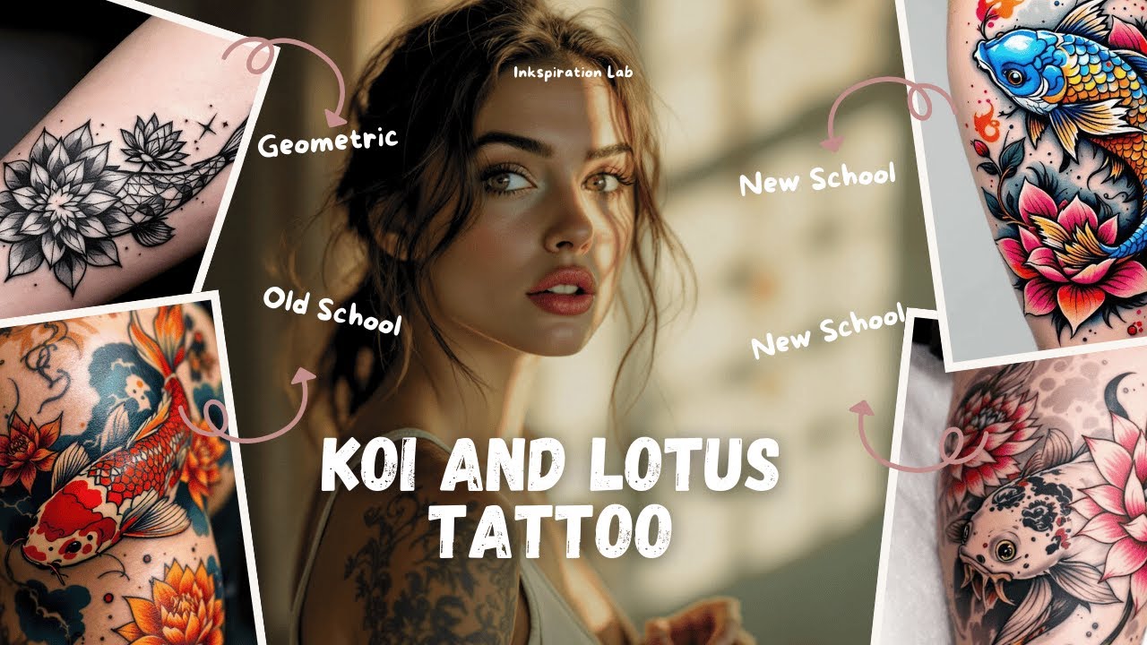 Koi Fish and Lotus Tattoo Ideas